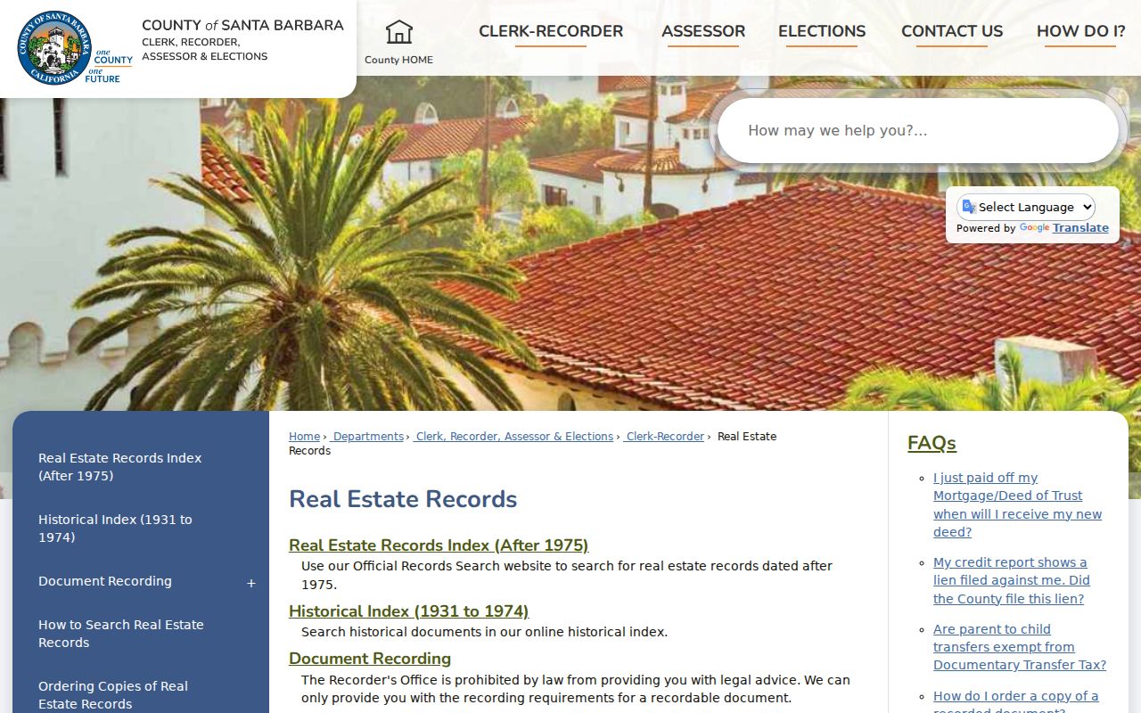 Goleta people search resources on the Santa Barbara County real estate records hub