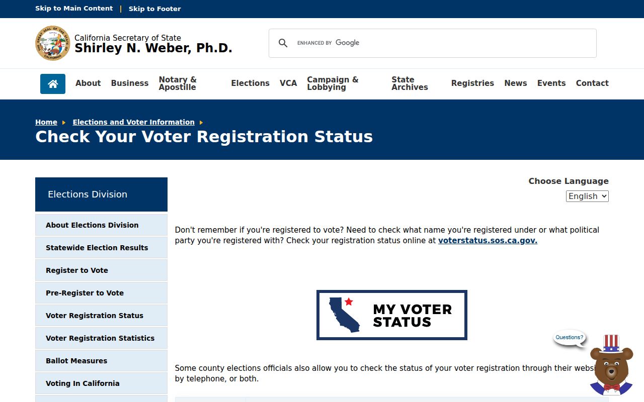 Goleta voter registration records California status information